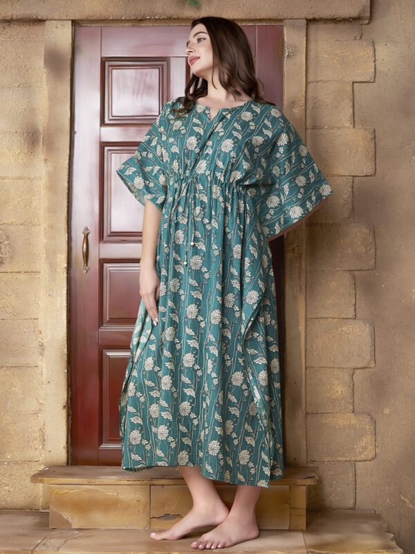 sanaa Women’s Ankle Length Elegant Printed Cotton Kaftan (EN-110)