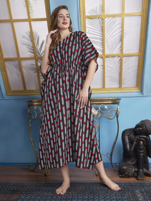 sanaa Women’s Ankle Length Elegant Printed Cotton Kaftan (EN-105)