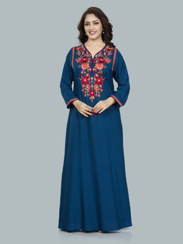Sanaa Fresh Arrival ! Women’s Solid Full Sleeve Full Length Embroidered Nighty – EN-164